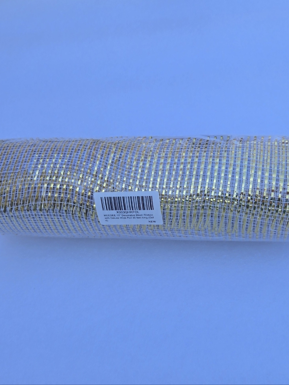 Decorative Mesh Ribbon - Gold - Picture 2 of 6